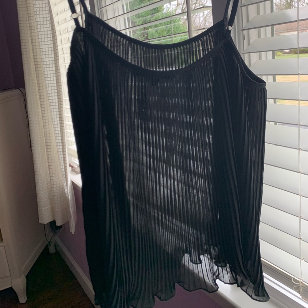 Black ruffle tank/blouse !